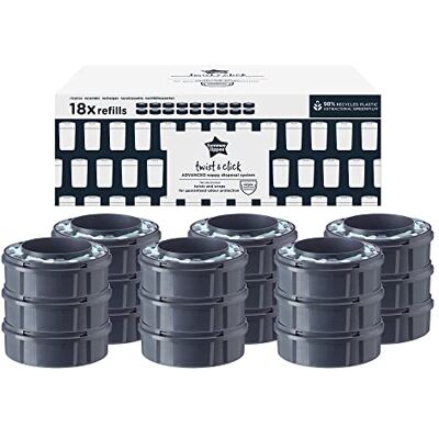 Tommee Tippee nieuw eco versie draai en klik Sangenic set van 18 navullingen, multi-kleur, 18 stuks (1 pak) Tommee Tippee nieuw eco versie draai en klik Sangenic set van 18 navullingen, multi-kleur, 18 stuks (1 pak)