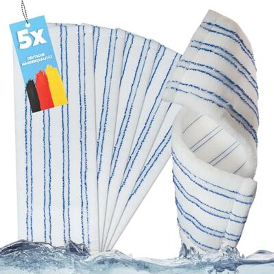 HELOME 5 stuks microvezel mop voor dweilmop 50 cm microvezel dweil voor reinigingsbedrijven dweil met schuurbanden professionele zakovertrekken voor natte reiniging en stomerij HELOME 5 stuks microvezel mop voor dweilmop 50 cm microvezel dweil voor reinigingsbedrijven dweil met schuurbanden professionele zakovertrekken voor natte reiniging en stomerij