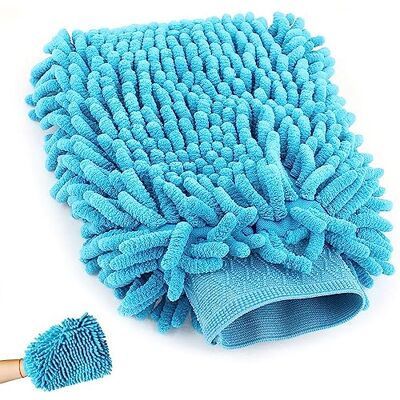 PARENCE . Washandschoen van microvezel, autoonderhoud/handschoenen, dubbelzijdig, voor huishouden, huis, auto, stof, willekeurige kleur (blauw) PARENCE . Washandschoen van microvezel, autoonderhoud/handschoenen, dubbelzijdig, voor huishouden, huis, auto, stof, willekeurige kleur (blauw)
