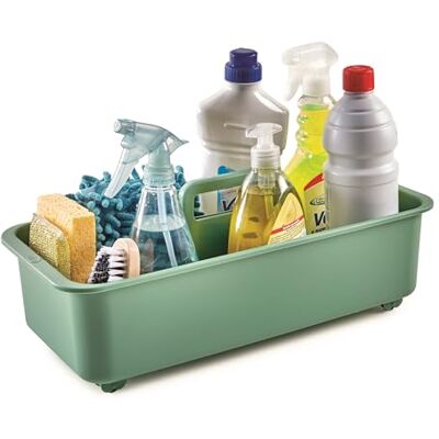 Snips Opslag onder de gootsteen, groen, keukenorganizer, ruimtebesparend, met wielen en handgreep, gootsteenorganizer, 45,3 x 20,8 x 17,5 cm, gemaakt in Italië Snips Opslag onder de gootsteen, groen, keukenorganizer, ruimtebesparend, met wielen en handgreep, gootsteenorganizer, 45,3 x 20,8 x 17,5 cm, gemaakt in Italië
