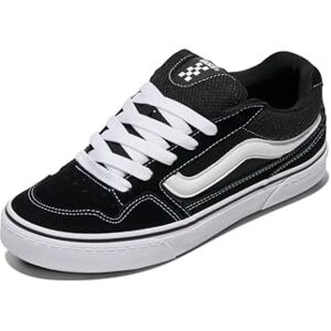 Vans Caldrone lage sneakers voor heren, suède mesh, zwart en wit, 45 EU 45 EU Vans Caldrone lage sneakers voor heren, suède mesh, zwart en wit, 45 EU 45 EU