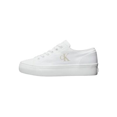 Calvin Klein Vulcanized damessneakers, plat, zwart (zwart/wit, glanzend), 36, wit, 36 EU 36 EU Calvin Klein Vulcanized damessneakers, plat, zwart (zwart/wit, glanzend), 36, wit, 36 EU 36 EU
