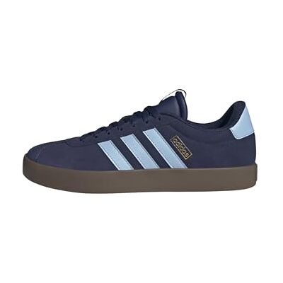 Adidas Vl Court 3.0 Low Skateboarding Schoenen voor dames, Donkerblauw/Clear Sky/Gold Met. 39 1/3 EU Adidas Vl Court 3.0 Low Skateboarding Schoenen voor dames, Donkerblauw/Clear Sky/Gold Met. 39 1/3 EU