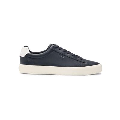 Boss Aiden Tenn Sneakers van kunstleer met contrasterende achterflap, donkerzwart, 40 EU 40 EU Boss Aiden Tenn Sneakers van kunstleer met contrasterende achterflap, donkerzwart, 40 EU 40 EU