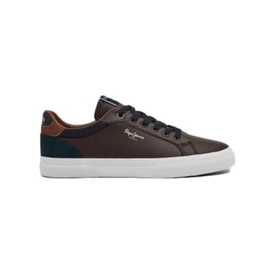 Pepe Jeans Kenton Court Sneakers voor heren, Bruin 46 EU Pepe Jeans Kenton Court Sneakers voor heren, Bruin 46 EU