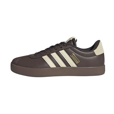 Adidas Vl Court 3.0 Low Skateboarding Schoenen voor dames, donkerbruin/warm vanille/goud metallic 41 1/3 EU Adidas Vl Court 3.0 Low Skateboarding Schoenen voor dames, donkerbruin/warm vanille/goud metallic 41 1/3 EU