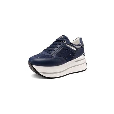 QUEEN HELENA Platform damessneakers X34-47, X34 49 Blauw, 40 EU 40 EU QUEEN HELENA Platform damessneakers X34-47, X34 49 Blauw, 40 EU 40 EU