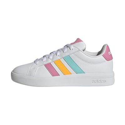 Adidas Grand Court 3.0 Shoes Junior schoenen, uniseks, kinderen, Ftwr Wit/Lucid Tangerine/Bliss Roze, 36 2/3 EU 36 2/3 EU Adidas Grand Court 3.0 Shoes Junior schoenen, uniseks, kinderen, Ftwr Wit/Lucid Tangerine/Bliss Roze, 36 2/3 EU 36 2/3 EU