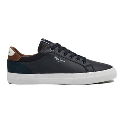 Pepe Jeans Kenton Court Sneakers voor heren, Blauw 40 EU Pepe Jeans Kenton Court Sneakers voor heren, Blauw 40 EU