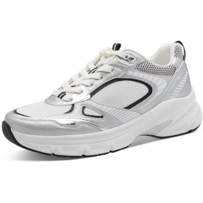 Tamaris Damen Sneaker Low 1-23759-45, damessneakers, zilver, 42 EU 42 EU Tamaris Damen Sneaker Low 1-23759-45, damessneakers, zilver, 42 EU 42 EU
