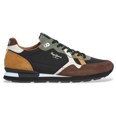 Pepe Jeans Brit Prints M heren sneakers, Donkerbruin, 45 EU 45 EU Pepe Jeans Brit Prints M heren sneakers, Donkerbruin, 45 EU 45 EU