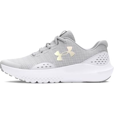 Under Armour UA GGS Surge 4 loopschoenen voor dames, Halo grijs wit iriserend, 38,5 EU 38.5 EU Under Armour UA GGS Surge 4 loopschoenen voor dames, Halo grijs wit iriserend, 38,5 EU 38.5 EU
