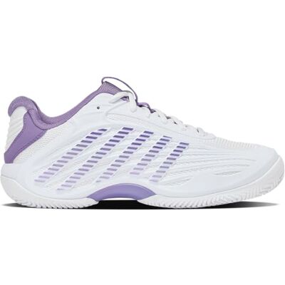 K-Swiss Hypercourt Express 3 Clay tennisschoenen voor dames, White Purple Haze Lunar Rock 41 EU K-Swiss Hypercourt Express 3 Clay tennisschoenen voor dames, White Purple Haze Lunar Rock 41 EU