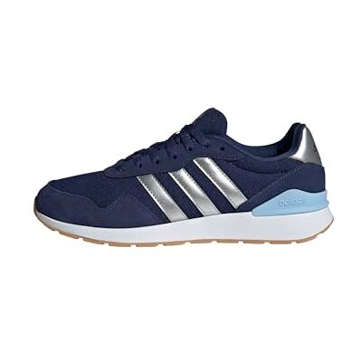 Adidas Run 60s 4.0 schoenen voor dames, Donkerblauw/Zilver Met./Glow Blue, 41 1/3 EU 41 1/3 EU Adidas Run 60s 4.0 schoenen voor dames, Donkerblauw/Zilver Met./Glow Blue, 41 1/3 EU 41 1/3 EU