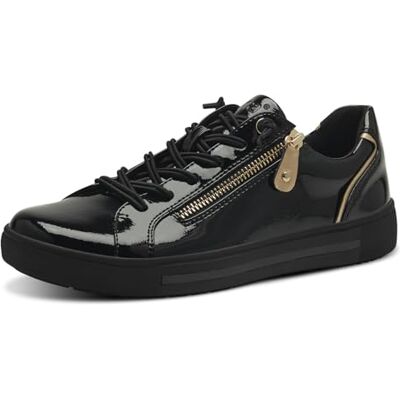 Jana Damessneakers, plat, met ritssluiting, veganistisch, sneakers voor dames, zwart., 39 EU 39 EU Jana Damessneakers, plat, met ritssluiting, veganistisch, sneakers voor dames, zwart., 39 EU 39 EU