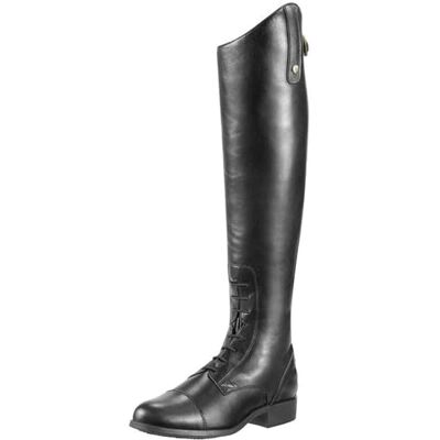 WEHAM Retro rijlaarzen met veters van kunstleer voor dames en heren, lange laarzen voor beginners, zwart. 47 EU WEHAM Retro rijlaarzen met veters van kunstleer voor dames en heren, lange laarzen voor beginners, zwart. 47 EU
