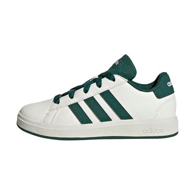 Adidas Mixte enfant Grand Court Lifestyle Tennis Lace-Up Shoes, Off White/Collegiate Green/Core Black, 33 1/2 EU 33.5 EU Adidas Mixte enfant Grand Court Lifestyle Tennis Lace-Up Shoes, Off White/Collegiate Green/Core Black, 33 1/2 EU 33.5 EU