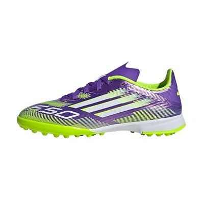 Adidas F50 LEAGUE Turf voetbalschoenen voor kinderen, uniseks, kinderen, Purple Rush / Cloud White / Lucid Lemon, 35 EU 35 EU Adidas F50 LEAGUE Turf voetbalschoenen voor kinderen, uniseks, kinderen, Purple Rush / Cloud White / Lucid Lemon, 35 EU 35 EU