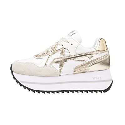 w6yz Sneakers van suède en technische stof, platina 40 40 EU Étroit w6yz Sneakers van suède en technische stof, platina 40 40 EU Étroit