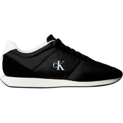 Calvin Klein Retro Runner Ess Mix Mat Ym0ym01361 Lage sneakers voor heren, zwart, zwart, glanzend wit, 39 EU 39 EU Calvin Klein Retro Runner Ess Mix Mat Ym0ym01361 Lage sneakers voor heren, zwart, zwart, glanzend wit, 39 EU 39 EU