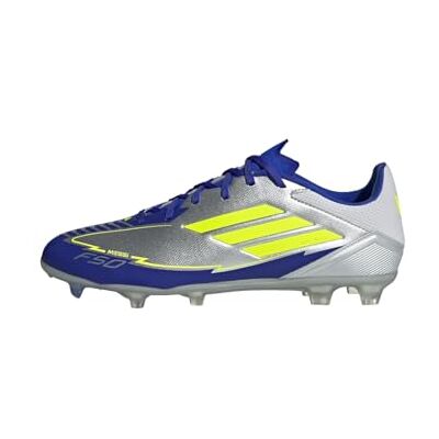 Adidas F50 League Football Boots Fg/Mg voetbalschoenen, uniseks, Zilver Metallic / Solar Yellow / Lucid Blue, 44 2/3 EU 44 2/3 EU Adidas F50 League Football Boots Fg/Mg voetbalschoenen, uniseks, Zilver Metallic / Solar Yellow / Lucid Blue, 44 2/3 EU 44 2/3 EU