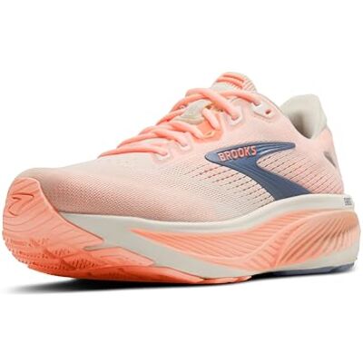 Brooks Ghost 18 Neutrale hardloop- en wandelschoenen voor dames, Stella Bianco Cyber Perzik Grijs 9.5 Brooks Ghost 18 Neutrale hardloop- en wandelschoenen voor dames, Stella Bianco Cyber Perzik Grijs 9.5