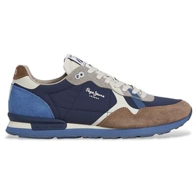 Pepe Jeans Brit Prints M heren sneakers, Walnoot bruin, 43 EU 43 EU Pepe Jeans Brit Prints M heren sneakers, Walnoot bruin, 43 EU 43 EU