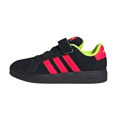 Adidas Grand Court 00s Shoes Kids schoenen, uniseks, kinderen, Core Black Lucid Red Lucid Lemon 34 EU Adidas Grand Court 00s Shoes Kids schoenen, uniseks, kinderen, Core Black Lucid Red Lucid Lemon 34 EU