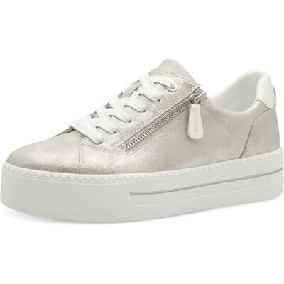 Jana Plateausneakers met ritssluiting voor dames, veganistisch, zilver, 40 EU, zilver, 40 EU 40 EU Jana Plateausneakers met ritssluiting voor dames, veganistisch, zilver, 40 EU, zilver, 40 EU 40 EU
