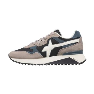 w6yz Sneakers en daim et tissu, Gris-Noir-Céleste 43 43 EU Étroit w6yz Sneakers en daim et tissu, Gris-Noir-Céleste 43 43 EU Étroit