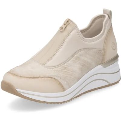 Remonte D0T08 lage sneakers voor dames, losse zool, beige Combi 61, 36 EU breed 36 EU Large Remonte D0T08 lage sneakers voor dames, losse zool, beige Combi 61, 36 EU breed 36 EU Large