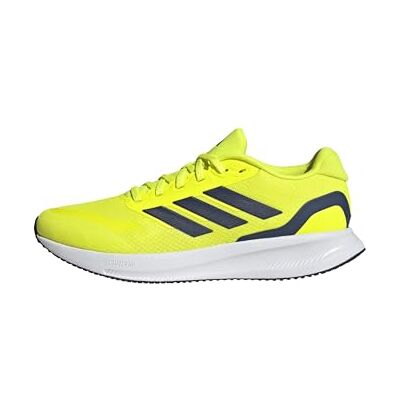 Adidas Runfalcon 5 hardloopschoenen voor heren, Solar Yellow/Dark Blue/Ftwr White, 45 1/3 EU 45 1/3 EU Adidas Runfalcon 5 hardloopschoenen voor heren, Solar Yellow/Dark Blue/Ftwr White, 45 1/3 EU 45 1/3 EU
