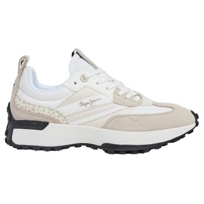 Pepe Jeans Print geluksbrenger basketbal dames, Wit. 40 EU Pepe Jeans Print geluksbrenger basketbal dames, Wit. 40 EU