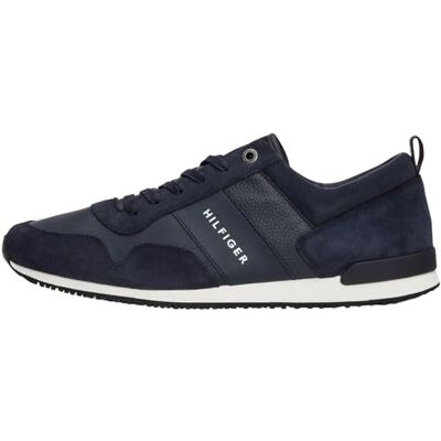 Tommy Hilfiger Iconic Leather Suede Mix Runner heren Sneaker 47 EU Tommy Hilfiger Iconic Leather Suede Mix Runner heren Sneaker 47 EU