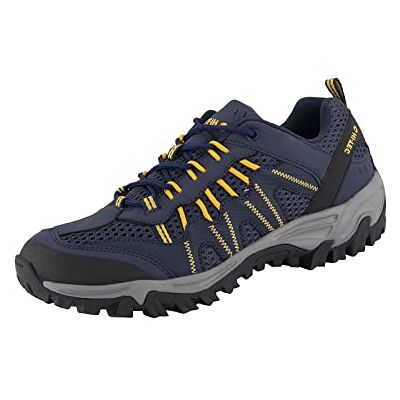 HI-TEC Jaguar, wandelschoenen met lage taille voor heren, marineblauw/geel 43 EU HI-TEC Jaguar, wandelschoenen met lage taille voor heren, marineblauw/geel 43 EU