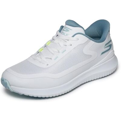 Skechers Slip-ins: Go Golf Flight Spikeless Lace Up Mesh Sneakers Voor Mannen Golfschoen Heren, wit en lichtblauw., 45.5 EU 45.5 EU Skechers Slip-ins: Go Golf Flight Spikeless Lace Up Mesh Sneakers Voor Mannen Golfschoen Heren, wit en lichtblauw., 45.5 EU 45.5 EU