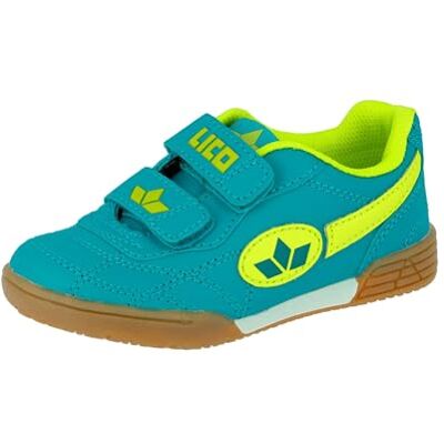 Lico Bernie V Multisport Indoorschoenen, uniseks, kinderen, Turquoise Petrol Lemon 34 EU Lico Bernie V Multisport Indoorschoenen, uniseks, kinderen, Turquoise Petrol Lemon 34 EU