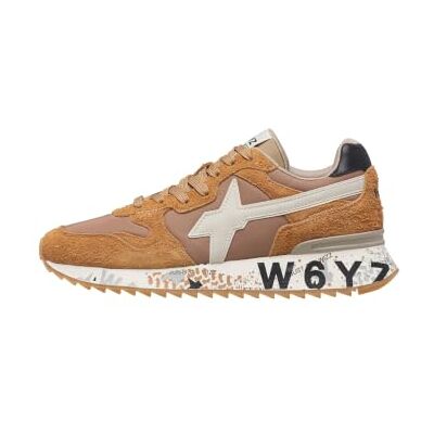 w6yz Sneakers en daim et tissu, Marron-Beige 43 43 EU Étroit w6yz Sneakers en daim et tissu, Marron-Beige 43 43 EU Étroit