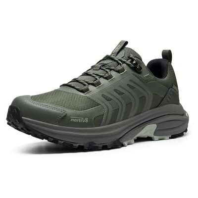 NORTIV 8 Lichte en waterdichte wandelschoenen voor heren met antislipzool, Militair Groen 47 EU NORTIV 8 Lichte en waterdichte wandelschoenen voor heren met antislipzool, Militair Groen 47 EU