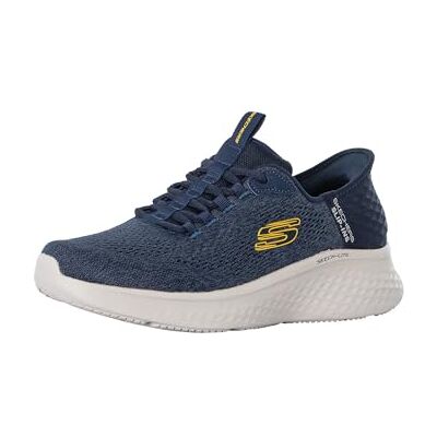 Skechers Skech-lite Pro Baskets pour homme, Navy Mesh Yellow Trim, 42 EU 42 EU Skechers Skech-lite Pro Baskets pour homme, Navy Mesh Yellow Trim, 42 EU 42 EU