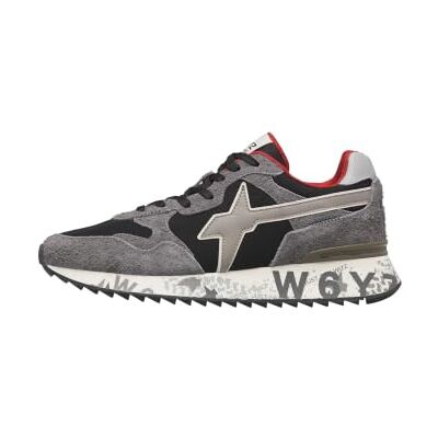 w6yz Sneakers en daim et tissu, Anthracite-Gris-Noir 43 43 EU Étroit w6yz Sneakers en daim et tissu, Anthracite-Gris-Noir 43 43 EU Étroit