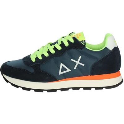 SUN68 Tom Fluo Sneakers voor heren, Navy Blauw, 47 EU 47 EU SUN68 Tom Fluo Sneakers voor heren, Navy Blauw, 47 EU 47 EU