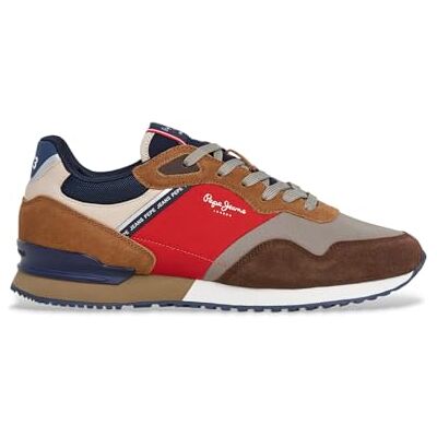 Pepe Jeans London Mood M heren sneakers, Donkerbruin, 46 EU 46 EU Pepe Jeans London Mood M heren sneakers, Donkerbruin, 46 EU 46 EU