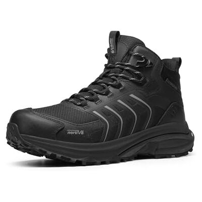 NORTIV 8 Armadillo FieldLite Waterdichte wandelschoenen voor heren, licht, voor trekking, kamperen en klimmen, voor de hele dag comfort, zwart, 8 UK 42 EU NORTIV 8 Armadillo FieldLite Waterdichte wandelschoenen voor heren, licht, voor trekking, kamperen en klimmen, voor de hele dag comfort, zwart, 8 UK 42 EU