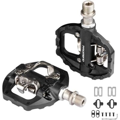 Msport Professionele MTB-fietsschoenen voor dames en heren, ademend, antislip en compatibel met SPD-pedalen, zilver. 43 EU Msport Professionele MTB-fietsschoenen voor dames en heren, ademend, antislip en compatibel met SPD-pedalen, zilver. 43 EU