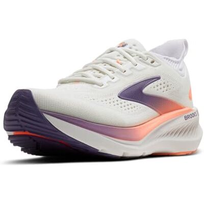 Brooks Glycerine GTS 23 Hardloopschoenen voor dames, Wit (White Mulled Grape Clear) 37.5 EU Brooks Glycerine GTS 23 Hardloopschoenen voor dames, Wit (White Mulled Grape Clear) 37.5 EU