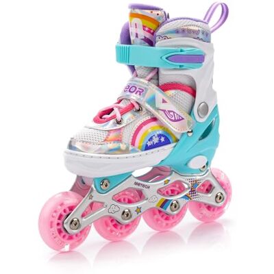 meteor Inlineskates, verstelbare inlineskates, voor kinderen, meisjes en jongens, lichtgevende wielen meteor Inlineskates, verstelbare inlineskates, voor kinderen, meisjes en jongens, lichtgevende wielen