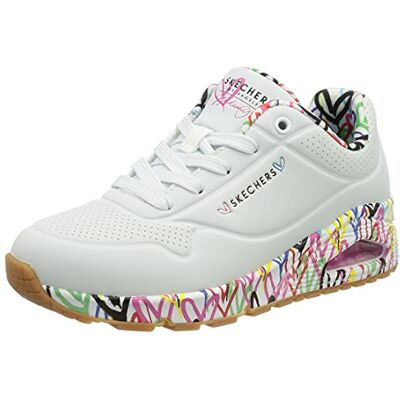 Skechers Uno Loving Love Damessneakers, Wit. 40 EU Skechers Uno Loving Love Damessneakers, Wit. 40 EU