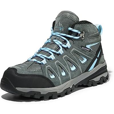 NORTIV 8 Adventurer Trekking- en wandelschoenen voor dames, ademend, comfortabel, Grijs/Blauw 38.5 EU NORTIV 8 Adventurer Trekking- en wandelschoenen voor dames, ademend, comfortabel, Grijs/Blauw 38.5 EU