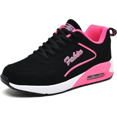 HENRVIEG Damessneakers, hardloopschoenen, ademend, licht, comfortabel, sport, outdoor, fitness, gym, atletische sneakers, zwart/roze, 41 EU 41 EU HENRVIEG Damessneakers, hardloopschoenen, ademend, licht, comfortabel, sport, outdoor, fitness, gym, atletische sneakers, zwart/roze, 41 EU 41 EU